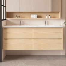 Laulea 1500mm Wall Hung Double Vanity with Ceramic Countertop